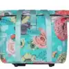 Jalgratta lenksukott Basil Bloom Field veekindel | E-pood Tootemaailm Turquoise lillemustriga ratastega termokott või matkakott, peal rullitav sulgur ja rihmad