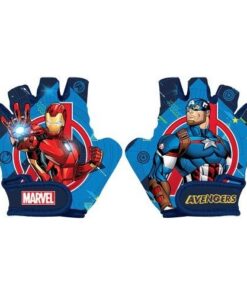 Marveli superkangelastega laste sõrmikud: Iron Man ja Captain America sinisel taustal