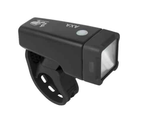 Jalgrattatulede komplekt AXA Niteline T4-R USB-laetav | E-pood Tootemaailm Must jalgratta eesmine LED-tuli kinnitusega juhtrauale