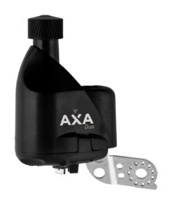Must Axa Duo jalgrattalukk valge taustaga tootepildil