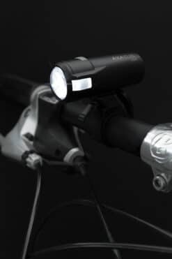Must jalgratta LED-esituli AXA CL 35 USB lenksul