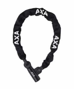 Must AXA rattalukk ketikattega, valge AXA logoga