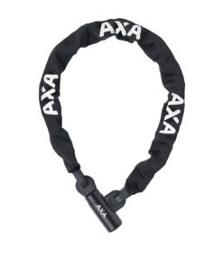 Must AXA kettlukk valgel taustal