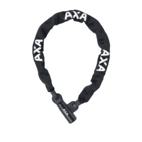 Must AXA kettlukk valgel taustal
