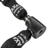 Kettlukk AXA Absolute 9-110 110 cm | E-pood Tootemaailm AXA Absolute ketilukk lukustuspää ja mustad tekstiilist lingid lähivaates