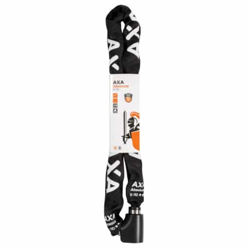 Kettlukk AXA Absolute 9-110 110 cm | E-pood Tootemaailm AXA Absolute 9-110 rattalukku kettisümba sees, mustvalge pakendis