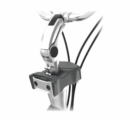 Raamikinnitus lastetoolile Urban IKI Compact Adapter | E-pood Tootemaailm Hallil juhtrauale kinnitatud nutitelefoni hoidik jalgratta lenksul
