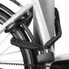 Lülilukk AXA Foldable 8-130 võtmega | E-pood Tootemaailm Ratta lukustusmehhanism ja polsterdatud U-lukk jalgratta raamil ja tagaratta juures