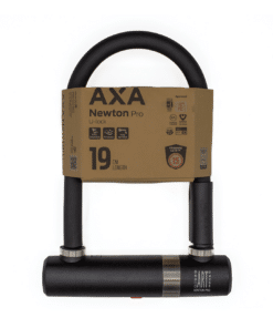 Must AXA Newton Pro U-lukk, 19 cm pikkune rattalukk karbis, must