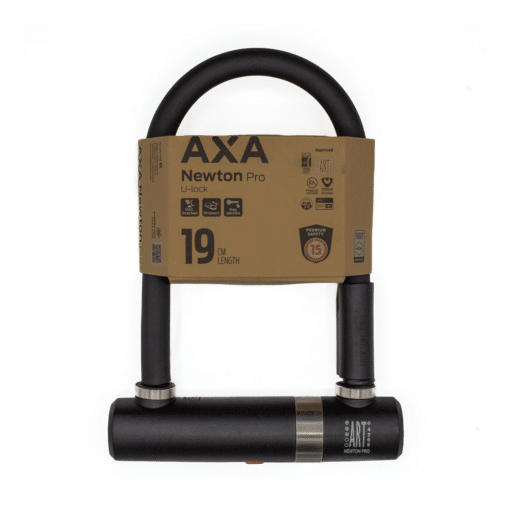 U-lukk AXA Newton Pro 190 mm | E-pood Tootemaailm Must AXA Newton Pro U-lukk, 19 cm pikkune rattalukk karbis, must