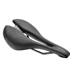 Must jalgrattasadul, ergonoomilise kujuga ja perforatsiooniga pealispinnaga