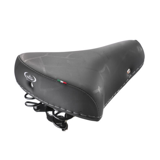 Jalgratta sadul Selle Monte Grappa 07F, must | E-pood Tootemaailm Must musta jalgratta sadul vedrude ja õmblustega, valgel taustal