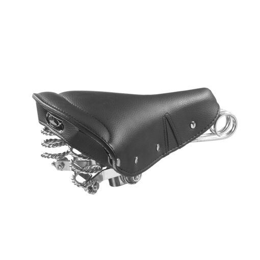 Jalgrattasadul Selle Monte Grappa Storica must | E-pood Tootemaailm Must must sadul metallvedrude ja kinnitusdetailidega