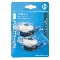 M-Wave Cobra III LED-lambilampide komplekt pakendis, kaks valget lambit ühispakendis