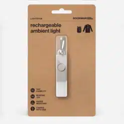 Pakendatud Bookman Lightstick taaslaetav ambient-valgusti, valge ripatsiga kompaktne lamp