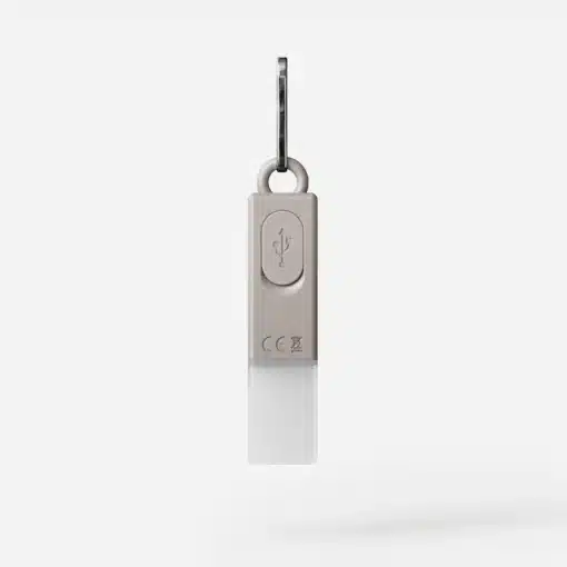 Jalgrattatuli Bookman Light Stick liivahall | E-pood Tootemaailm USB-mälupulk võtmehoidja rõngaga, beeži ja läbipaistva korpusega