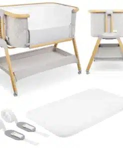 Beebivoodi külgede ja ratastega, all eraldi madrats ning kinnitused