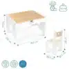 Laste laud ja 4 tooli Mamabrum kahe sahtliga | E-pood Tootemaailm Kokkupandav laste laud ja tool mõõtudega 78,5 x 67,5 x 50 cm ning tool 28,5 x 28,2 x 48 cm