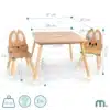 Laste laud ja 2 tooli Mamabrum jänese hoiukastiga | E-pood Tootemaailm Laste laud kahe tooliga, mõõtmetega 67 x 55 cm, tooli kõrgus 52,7 cm