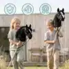 Kepphobune Mamabrum eemaldatavate ohjadega | E-pood Tootemaailm Kaks last mängivad hobusepulkadega õues