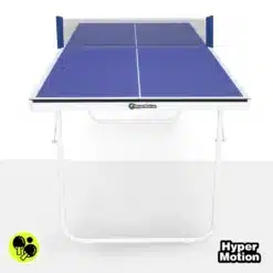 Sinine lauatenniselaud valge raamiga ja võrguga, HyperMotioni logo nähtaval
