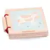 Montessori mänguasjakomplekt beebidele 7–12 kuud, 6-osaline | E-pood Tootemaailm Mamamorum pildiraamat punaste paelte ja heleda loomapildiga kaanel