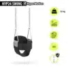 Aiakiik lastele EVA-turvaistmega alates 18 kuust | E-pood Tootemaailm Must HyperMotion HYP24 SWING turvakiik kahe keti ja istmega, maksimaalne kandevõime 22 kg