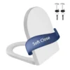 Valge Soft Close WC-prill-laud koos kinnitusdetailidega