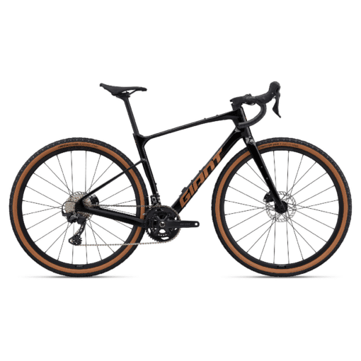 Giant Revolt Advanced 2 Carbon gravel ratas, hall, L | E-pood Tootemaailm Must maanteeratas oranžide rehvidega valgel taustal