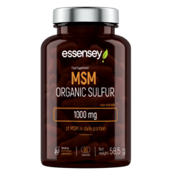 Essensey MSM Organic Sulfur toidulisand, 90 kapslit, 1000 mg päevas, 58,5 g purk