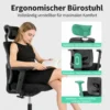 Ergonoomiline kontoritool peatoe ja nimmetoega 2D käetugedega | E-pood Tootemaailm Must ergonoomiline kontoritool reguleeritava peatugi, seljatoe ja käetugedega