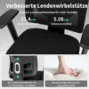 Ergonoomiline kontoritool peatoe ja nimmetoega 2D käetugedega | E-pood Tootemaailm Must kontoritool reguleeritava nimmetoega, 25,4 cm tugipind ja 5,08 cm kõrguse reguleerimine
