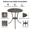 Aialaud päikesevarjuavaga ja alumise riiuliga 60 cm | E-pood Tootemaailm Ilmastiku-, vee- ja UV-kindel vintage-stiilis metallist ümar aialaud 5 cm päikesevarjuavaga