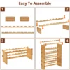 Veinihoidik 48 pudelile 6 tasandiga | E-pood Tootemaailm Nelja etapiga juhend puidust veiniriiuli kokkupanekuks