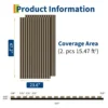 Akustilised seinapaneelid puiduliistudega 120 x 60 cm, 2 tk | E-pood Tootemaailm Toote mõõtude skeem kahe paneeliga: 47,2 x 23,6 tolli ja katvus 15,47 ruutjalga