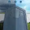 Hallikas outdoor storage shed murul, vihma, lumesaju ja päikese kaitsega