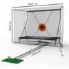 Golfi löögivõrk pallitagastussüsteemiga sise- ja välitreeninguks | E-pood Tootemaailm Golfi löögivõrgu komplekt mõõtudega 280,01 x 240,00 x 170,01 cm ja 370 cm löögirada