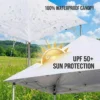 Kokkupandav aiatelk 3 x 6 m UV-kaitsega ja veekindel | E-pood Tootemaailm Valge pop-up varikatuse kangas, millel on märgistus 100% veekindel ja UPF 50+ päikesekaitse