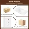 Vabalt seisev vannitoakapp integreeritud keraamilise valamuga | E-pood Tootemaailm Kaks eraldi pakki: kraanikausialune kapp, valamu ja vannitoakapp