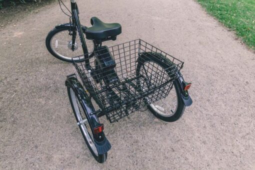 Kolmerattaline elektrijalgratas AMLADCYKLER Tricycle | E-pood Tootemaailm Kolme rattaga jalgratas suure metallist korviga
