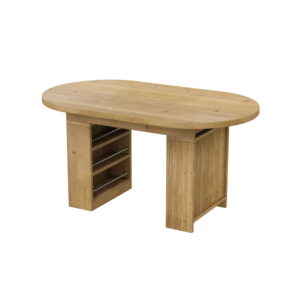 Pikendatav söögilaud panipaikadega 150–200 × 90 cm 6–8 inimesele