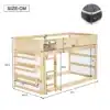 Laste poolkõrge voodi trepi, LED-valgustuse ja turvaaiaga 90 x 200 cm | E-pood Tootemaailm Puidust kõrge lastevoodi mõõtudega 213 x 100,5 x 120,5 cm, redeli ja turvapaneelidega