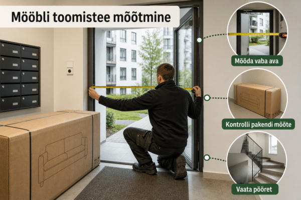 Kas mööbel mahub uksest sisse? Ukseava, trepikoda ja lift | E-pood Tootemaailm Enne mööbli tellimist: ukseava, trepikoda ja lift