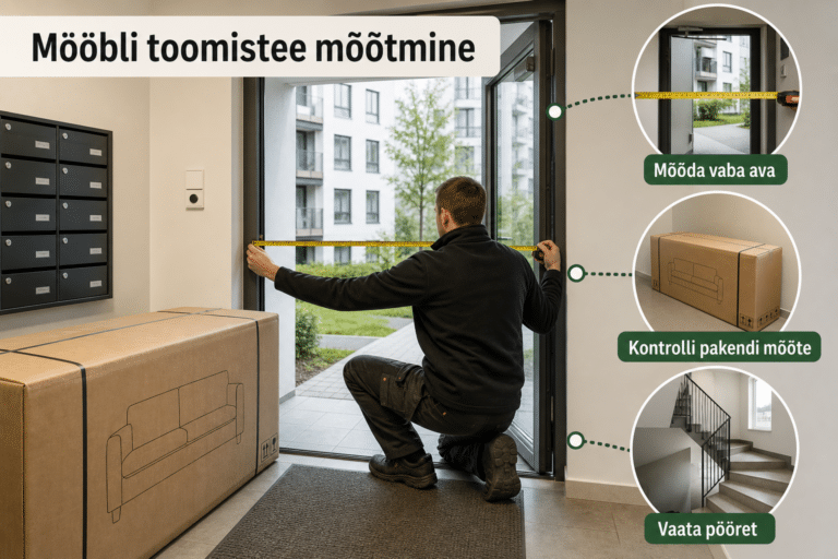 Kas mööbel mahub uksest sisse? Ukseava, trepikoda ja lift | E-pood Tootemaailm Enne mööbli tellimist: ukseava, trepikoda ja lift