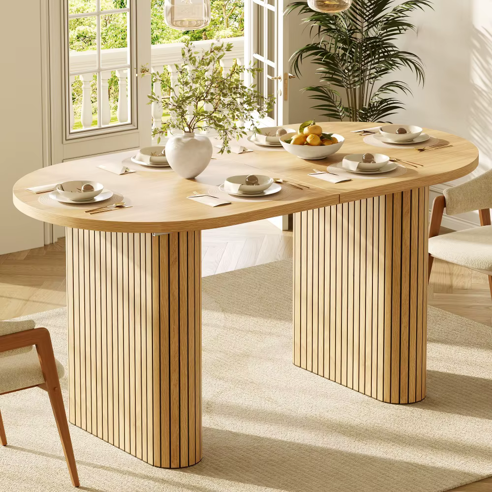 Pikendatav ovaalne söögilaud 120–160 cm