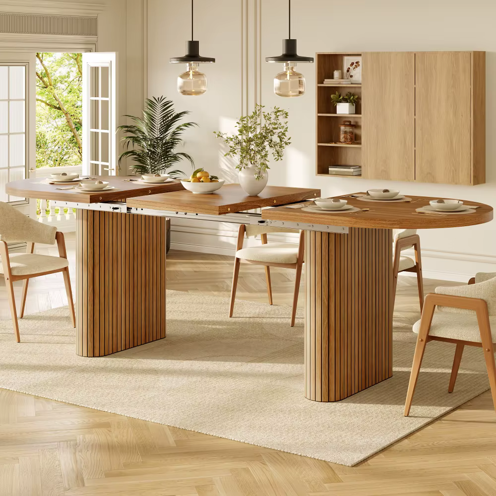 Pikendatav ovaalne söögilaud 120–160 cm