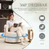 Pöörlev elutoa tugitool istmealuse panipaigaga | E-pood Tootemaailm 360 kraadi pöörlev mugav tugitool, milles naine loeb elutoas