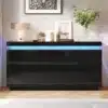 LED-valgustusega elutoa kapp 2 sahtli ja 4 uksega | E-pood Tootemaailm LED-valgustusega elutoa kapp 2 sahtli ja 4 uksega