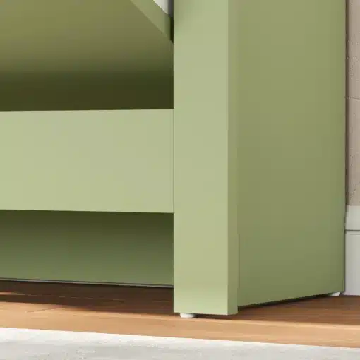 Kingakapp kahe kallutatava sahtliga 72 x 26 x 80 cm | E-pood Tootemaailm Hele rohelise mööbli alumine osa puidust põranda peal
