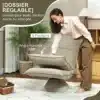 Reguleeritava seljatoega tugitool, 5 asendit ja kuni 120° kaldenurk, naine seadistamas